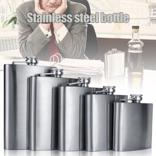 Stainless Steel Hip Liquor Flask Whiskey Alcohol Pocket Wine Bottle 4-10OZ 18oz E2S