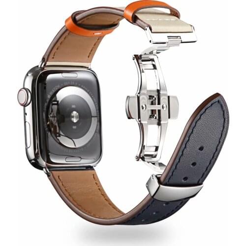 High quality Leather loop for iWatch Strap for Apple Watch Band Series se 6 5 4/3/2/1 38mm 40mm 42mm 44mm Wrist Bracelet