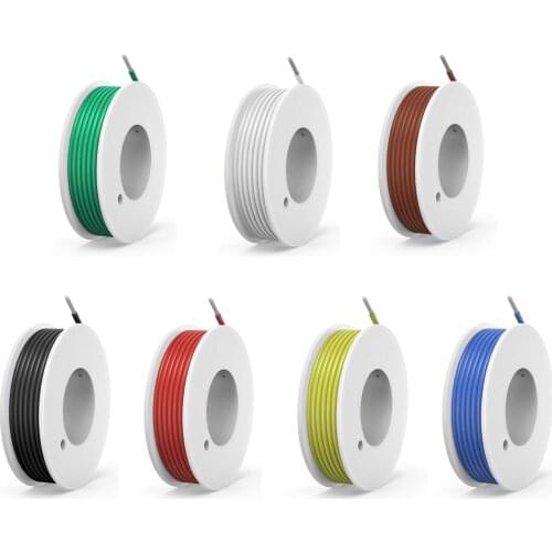 18 awg Silicone Electrical Wire Cable 7 Colors (4 Meters) 18 Gauge Hookup Wires kit Stranded Tinned Copper Wire Flexible