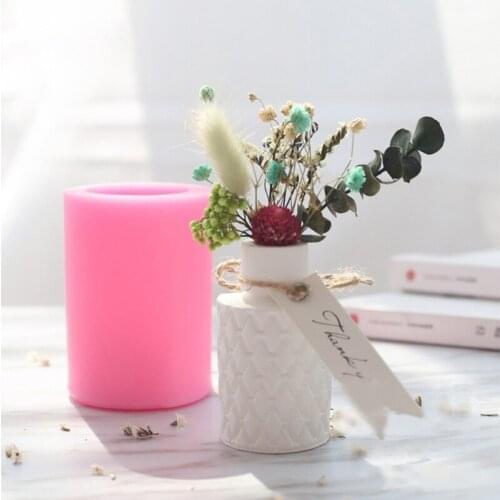 3D Flower Vase Silicone Mold Flower Urn Pot Chocolate Plaster Candle Soap Resin Cement Concrete Casting D15 20 Dropshipping