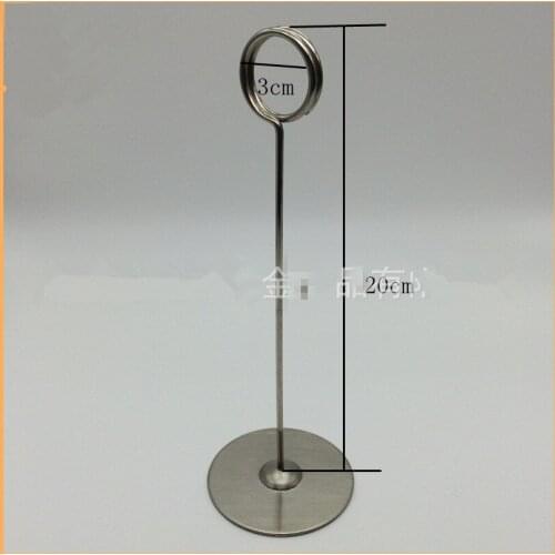 8" Stainless steel Table Number Card Clips Tag Stands Table Number Holder Table Card Holder Place Card Holder