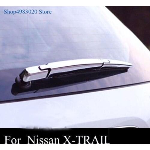 Chrome Back Rear Window Rain Wiper Cover Trim For Nissan Rogue X-Trail 2014-2019 ABS
