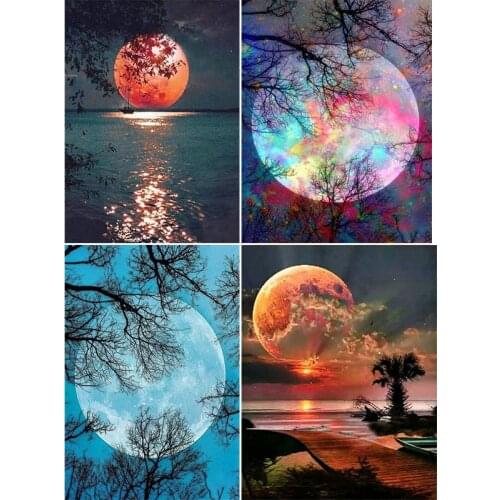 5d diy Diamond Painting Moon tree Embroidery Cross Stitch Landscape Home Decor Diamond Art Mosaic Handmade art