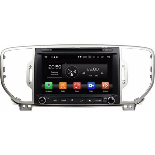 Octa Core 8 inch 8 core Android 9.0 Car Radio DVD player GPS for for Kia Sportage 2016 4G RAM 64G ROM navigation radio auto