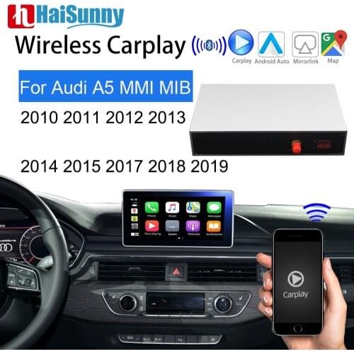 Wireless Carplay For Audi A5 MMI 3G MIB 2015 2014 2013 2012 2011-18 Support Multimedia Screen Siri Voice Navi GPS Auto Reverse