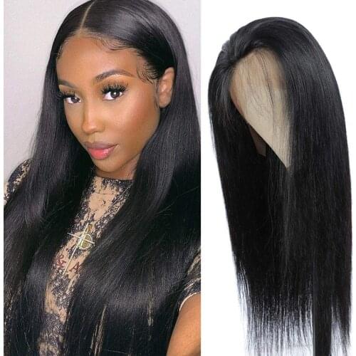 Brazilian 13x4 Lace Front Wigs Straight Remy Human Hair Wigs Pre Plucked Lace Closure Wig Transparent Lace Front Wigs