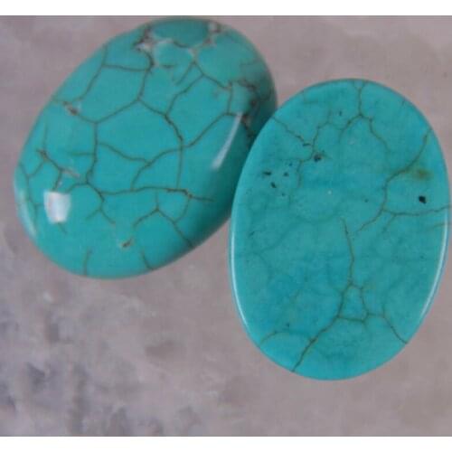 25x18MM Howlite Oval Cabochon CAB GEM Bead (2 pcs/lot) H036