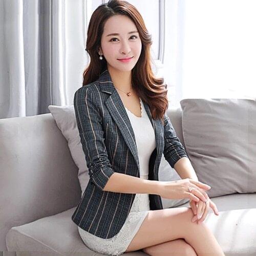 C xin OO er L Women's Blazers With Short Sleeves