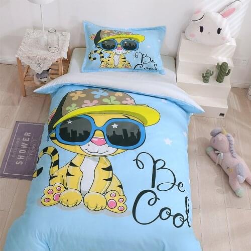 Childrens Bedding 3d Printed Spectacle Leopard Pattern Comforter 3pcs Bedding Sets Soft Material Duvet Cover Home Textiles