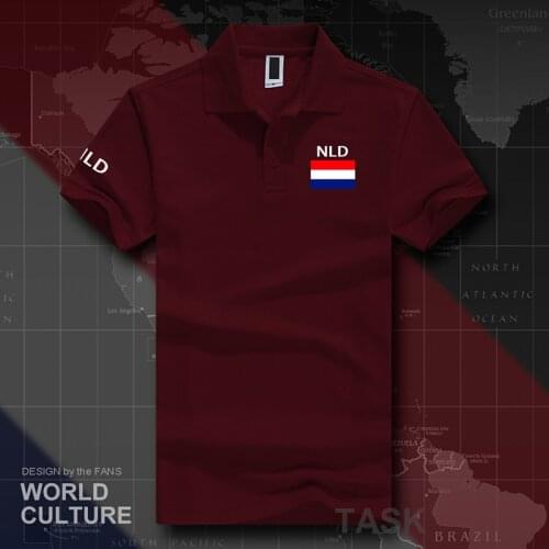 Netherlands Dutch polo shirts men short sleeve white brands printed for country 2017 nation team flag Nederland Holland NLD NL