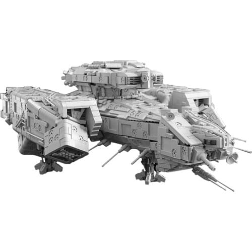 MOC High-Tech Space Series USCSS Nostromo Spaceship Building Blocks Kit Battle Ships Warship Model Toys For Children Xmas Gifts