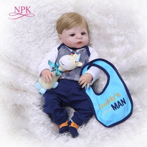 NPK Full Silicone Body Reborn Baby Doll Toy LifeLike Real 57CM Newborn Boy Princess Babies Doll Bathe Toys Kid Gift Birthday