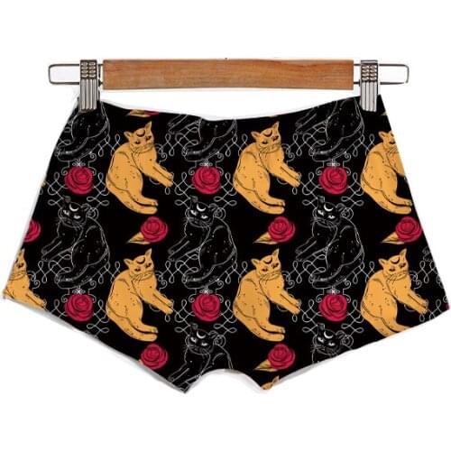Summer Custom Made Elevated Elegant Cat Sublimation Printing Plus Size Womens Clothing Pants Booty Hot Shorts