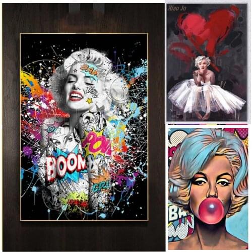 Marilyn Monroe 5D DIY Diamond Painting Art Poster Square / Round Diamond Cross Stitch Kits Mosaic For Room Decor