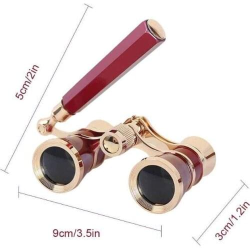 Fashion Mini Protable Vintage Glasses Binocular Telescope with Handle