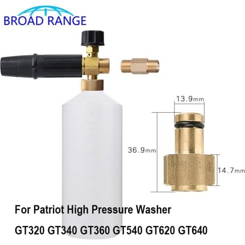 High Pressure Washer 1000ML Brass Snow Foam Lance Soap Gun forPatriot GT320 GT340 GT360 GT540 GT620 GT640 Car Washer