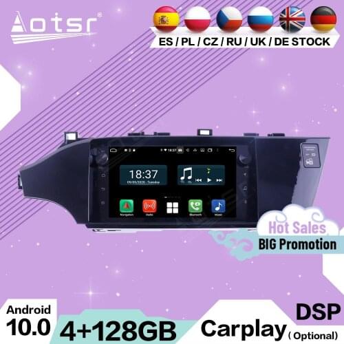 4+128G 2 Din Carplay Multimedia Stereo Android 10 For Toyota Avalon 2013 GPS Navigation Video Audio Car Radio Receiver Head Unit