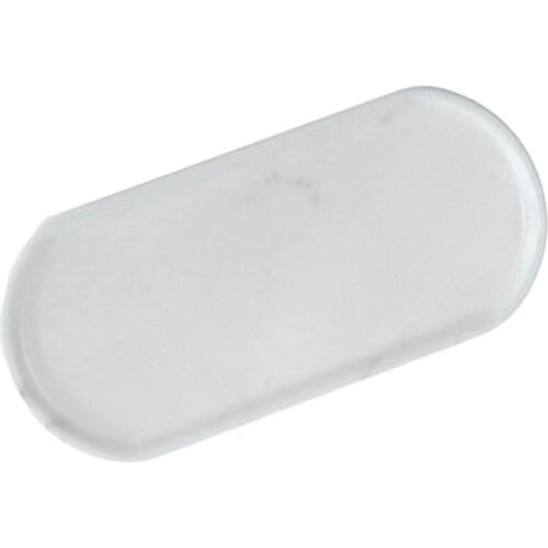 Natural Marble Tray Light Luxury Makeup Jewelry Drinking Cups Neat Storage Organizer (22.5x11.8x1.5cm)