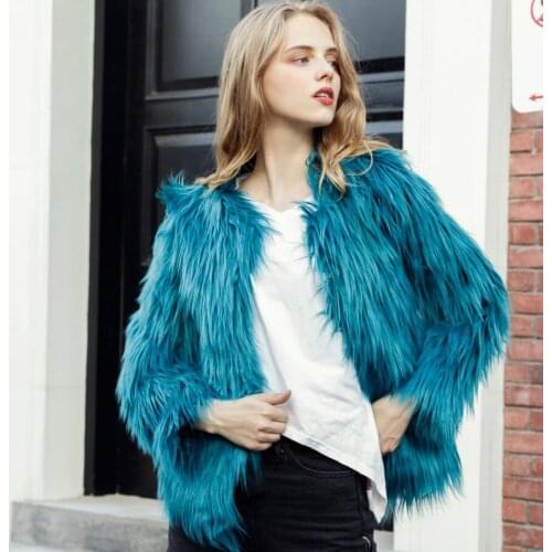 New imitation fur coat coat European and American fashion imitation fur manufacturers wholesale Haining imitation fur faux fur