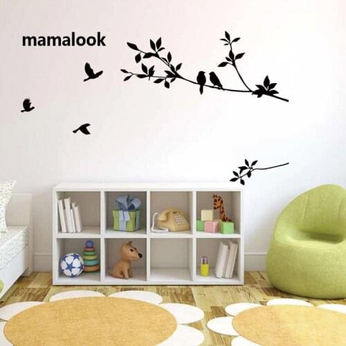 New Design Tree Birds Vinyl Wall Stickers for home wall Decor Stickers On The Wall Decals Living Room Decor наклейки на стену