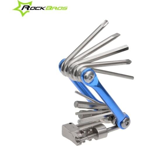 ROCKBROS 11in1 Cycling Bike Bicycle multi-functional Mini Repair Folding Tools Sets Kit Tools Wrench Screwdriver Chain Cutter