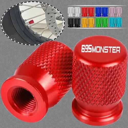 Motorcycle Tire Valve Air Port Stem Cover Cap Plug CNC For DUCATI 695MONSTER Monster 695 2007-2008 2007 2008 Universal