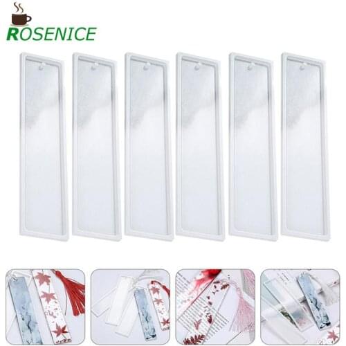 6 Pcs Silicone DIY Bookmark Casting Mould DIY Craft Silicone Mold Bookmark Mold