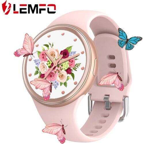 LEMFO J2 2021 Smart Watch Women Heart Rate Menstrua Fitness Monitor DIY Watch Face Long Standby Lady Smartwatch For Android IOS