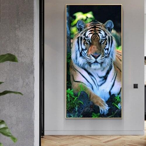 Modern Decor Wildlife Tiger Diy Diamond painting Wall Art Embroidery Mosaic Animal Picture for Living Room Aisle A620