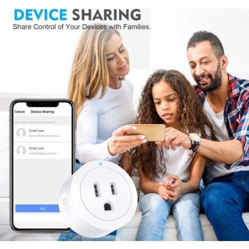 WiFi Smart Socket Tuya US Plug 10A Adapter Wireless Remote Voice Control Power Monitor Timer Socket For Google Home System