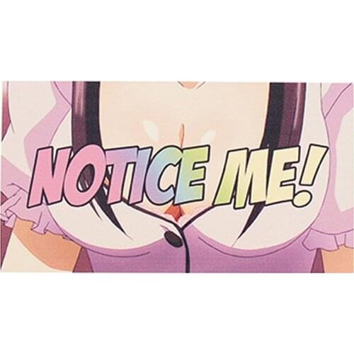 Funny Fashion Car Stickers Notice Me! Anime Boobs Decals Car Window Motorcycle Decoration Vinyl KK PVC 13cm X 7cm
