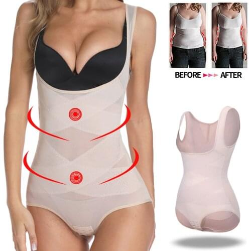Women Body Shaper Waist Trainer Slimming Tummy Control Shaperwear Breathable Shapers Modeling Belt Bodysuits Summer Corset