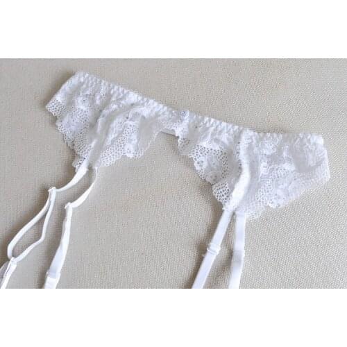 Female underwear lace sock clip adjustable long short garters belt