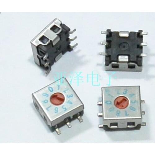 0-9 / 10 Gear 7.5*7.5 Rotary DIP Encoding Switch SMR7110-1 Reverse code free shippping
