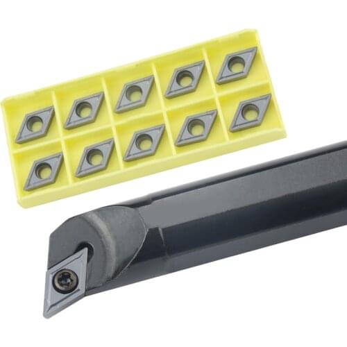 1pc S16Q-SDQCR11 S20R-SDQCR11 S25S-SDQCR11 Internal Turning Tool Holder DCMT Carbide Inserts Lathe Bar CNC Cutting Tools Set