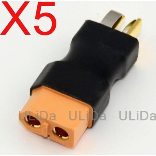 5X XT60 Male To Male Deans T Adapter Connector For RC Car Helicopter Lipo Battery