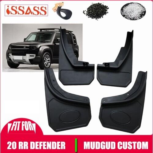 763m)Custom Logo Brand print logo design on the surface Mudflaps car accessories For 2020 RANGE ROVER Defender