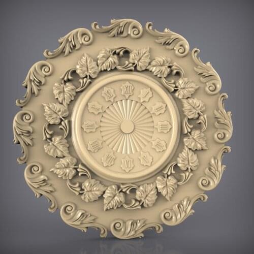 Clock 3d STL Model for CNC Router 3D Printer Artcam Aspire Bas Relief Home Decoration Decor_23