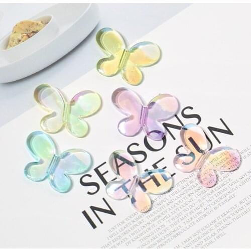 10Pcs Beautiful Butterfly Resin Decoration Craft Flatback Flat Back Resin Cabochon DIY Embellishments for Scrapbooking Craft