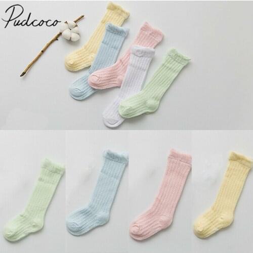 2019 Baby Stockings Cute Baby Toddler Girls Boys Soft Leggings Warmer Leg Warmers Candy Color Solid Knee Long Stockings