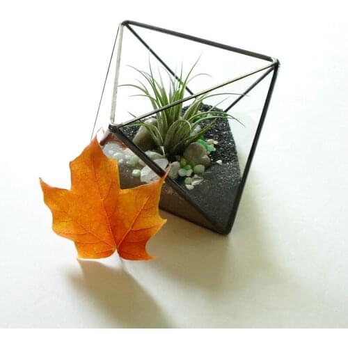 Home decorative DIY art flower pot planters metal glass pots desktop decoration Irregular Geometric vases
