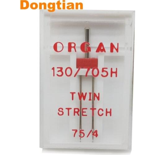 Organ Twin Needles for Super Stretch Fabirc Home Use Sewing Machine Twin Needles For T-shirt Sportsware Underpants Size 75