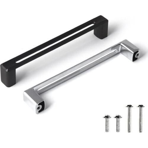 HJY Furniture Chrome/Black Drawer Door Handles Modern Cabinet Handle Zinc Alloy Hardware Fashion Cupboard Pull Center 160mm Z387