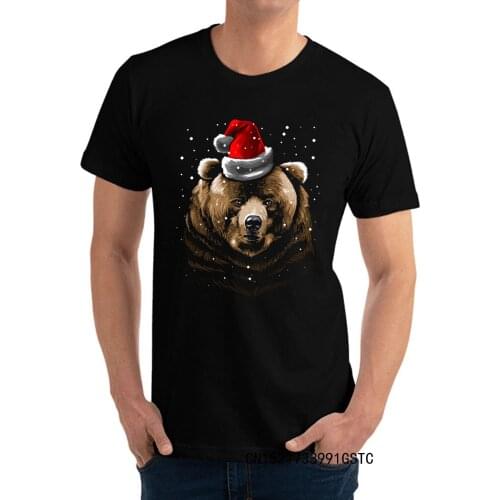Bear Christmas Premium Cotton Tops Shirts for Boys Camisa T Shirts 3D Printed Brand Crew Neck Tee Shirt Short Sleeve Clothing