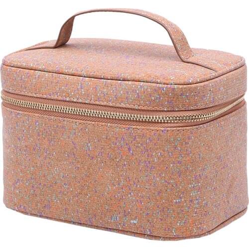 Multifunctional natural cork Travel Female Storage Make Up Case Necessaries Organizer Zipper Makeup Case women cosmetic bag