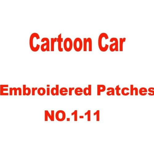 Cartoon Car Patches Set Excavator Embroidered Cloth Sticker For Boys Kids Hot Heat Transfer Iron\Sew On Clothing Bag