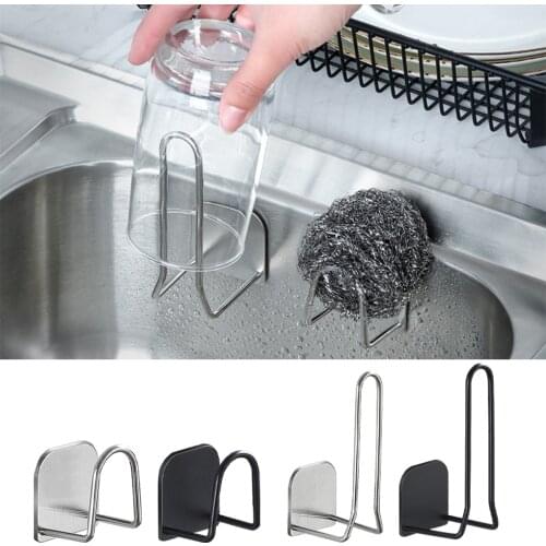 Wall Mounted Kitchen Cling Film Shelf Rust-Proof Long-Lasting Storage Rack Stainless Steel Bathroom Sponge Holder