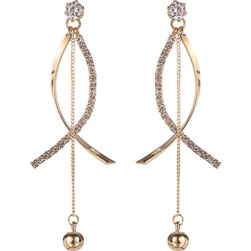 New Earrings Fashion Jewelry Boho Earrings Crystal Lady Style Long Earrings For Women Oorbellen Statement Earrings Wholesale