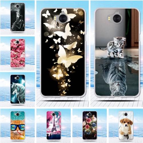 New Soft TPU for Huawei Y5 2017 Case Cover Painted Silicone for Huawei Y6 2017 Case Phone Back Protector Case for Huawei Y5 2017