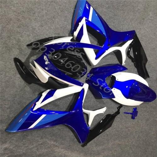 Custom Fairing For GSXR600 750 06-07 GSXR 750 06 07 GSXR 600 R750 K6 2006-2007 2006 2007 for Suzuki blue white black Fairing